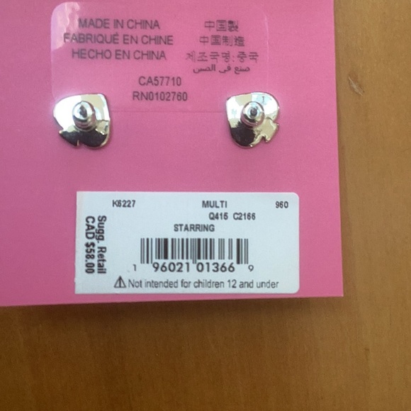 NWT kate spade Starring Bunny & Magic Wand Crystal Earrings with Gift Packaging - Picture 8 of 12